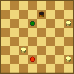 Modern draughts, example 1