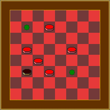 Scandinavian checkers, example 2