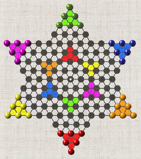 Modern Chinese Checkers board game