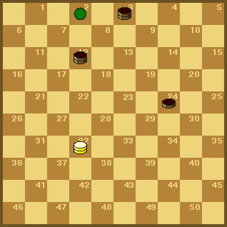Reformed International Draughts, example
